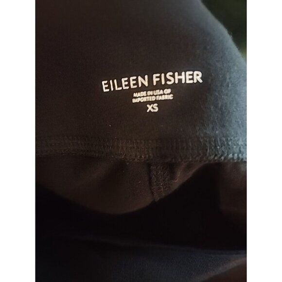 Eileen Fisher Black Stretch Sweat Pants Raw Edge Hems XS NEW Excellent Cr50 NWOT - Picture 5 of 5